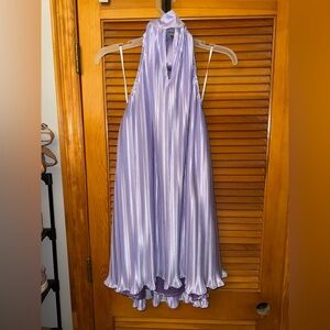 Lulu's Lavender Striped Backless Dress